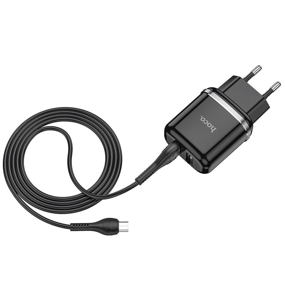 Φορτιστής με διπλή θύρα USB 2.4A & Καλώδιο Micro-USB Ηοco N4 Aspiring