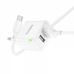 Φορτιστής με Διπλή Θύρα USB-A 2.1A Με Καλώδιο Τype-C Borofone BN15