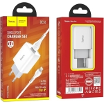 Φορτιστής με Θύρα USB-Α 2.4A & Καλώδιο Lightning Hoco DC36