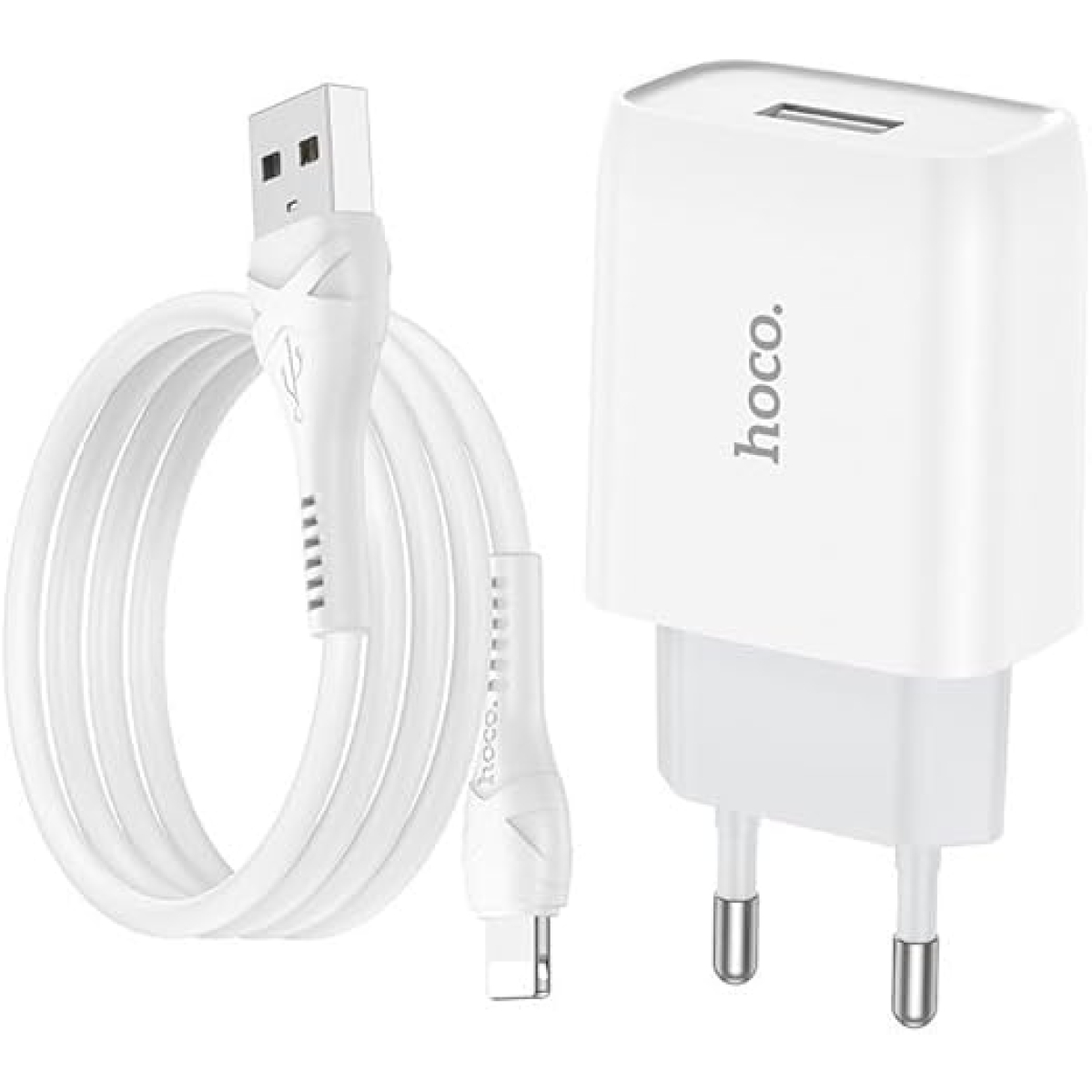 Φορτιστής με Θύρα USB-Α 2.4A & Καλώδιο Lightning Hoco DC36