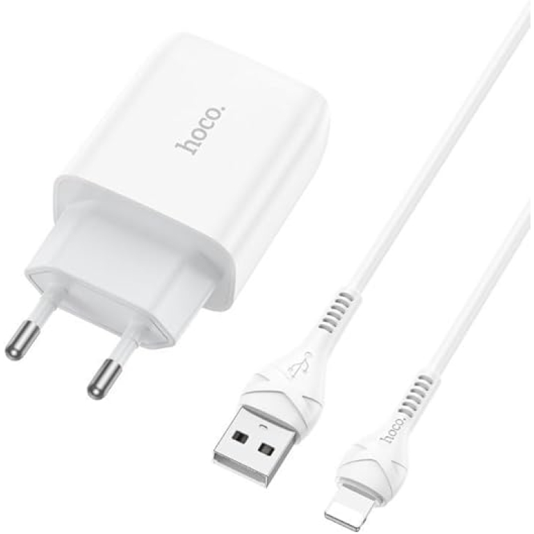 Φορτιστής με Θύρα USB-Α 2.4A & Καλώδιο Lightning Hoco DC36