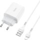 Φορτιστής με Θύρα USB-Α 2.4A & Καλώδιο Lightning Hoco DC36