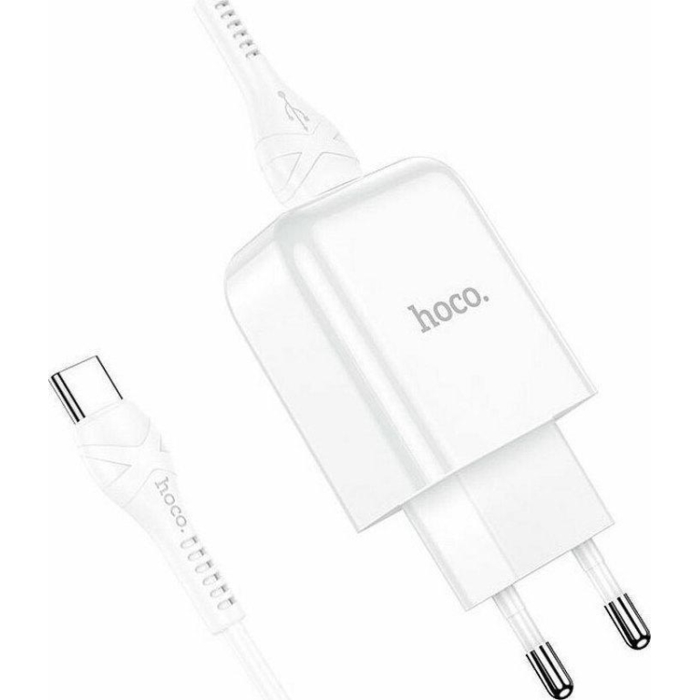 Φορτιστής με Θύρα USB-Α 2.4A & Καλώδιο Type-C Hoco DC36