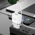 Φορτιστής με Θύρα USB-A 2.4A Με Καλώδιο Lightning Hoco N1 Ardent