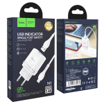 Φορτιστής με Θύρα USB-A 2.4A Με Καλώδιο Micro-USB Hoco N1 Ardent