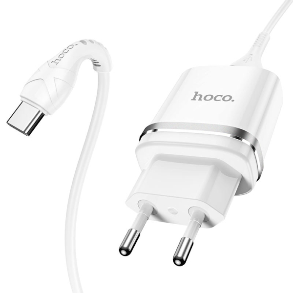 Φορτιστής με Θύρα USB-A 2.4A Με Καλώδιο Type-C Hoco N1 Ardent