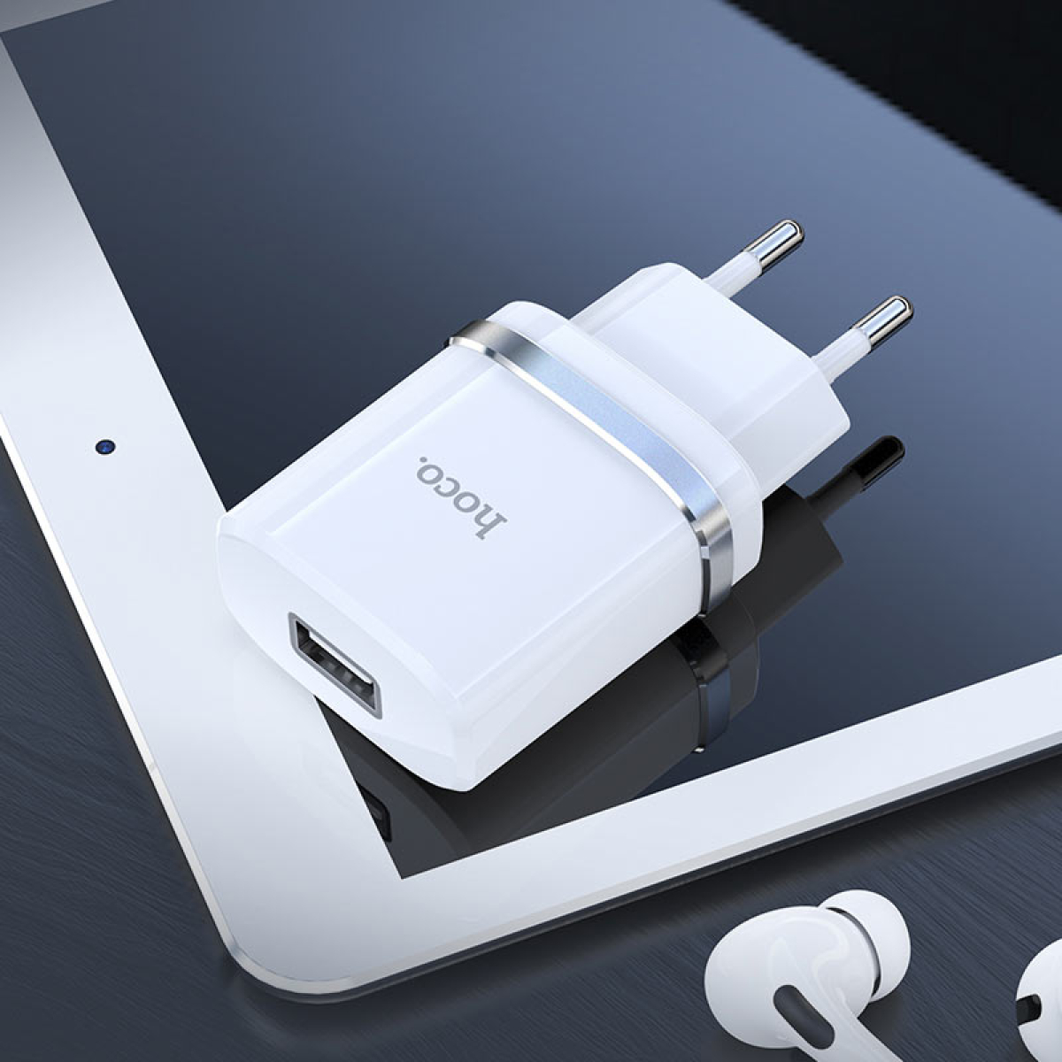 Φορτιστής με Θύρα USB-A 2.4A Με Καλώδιο Type-C Hoco N1 Ardent