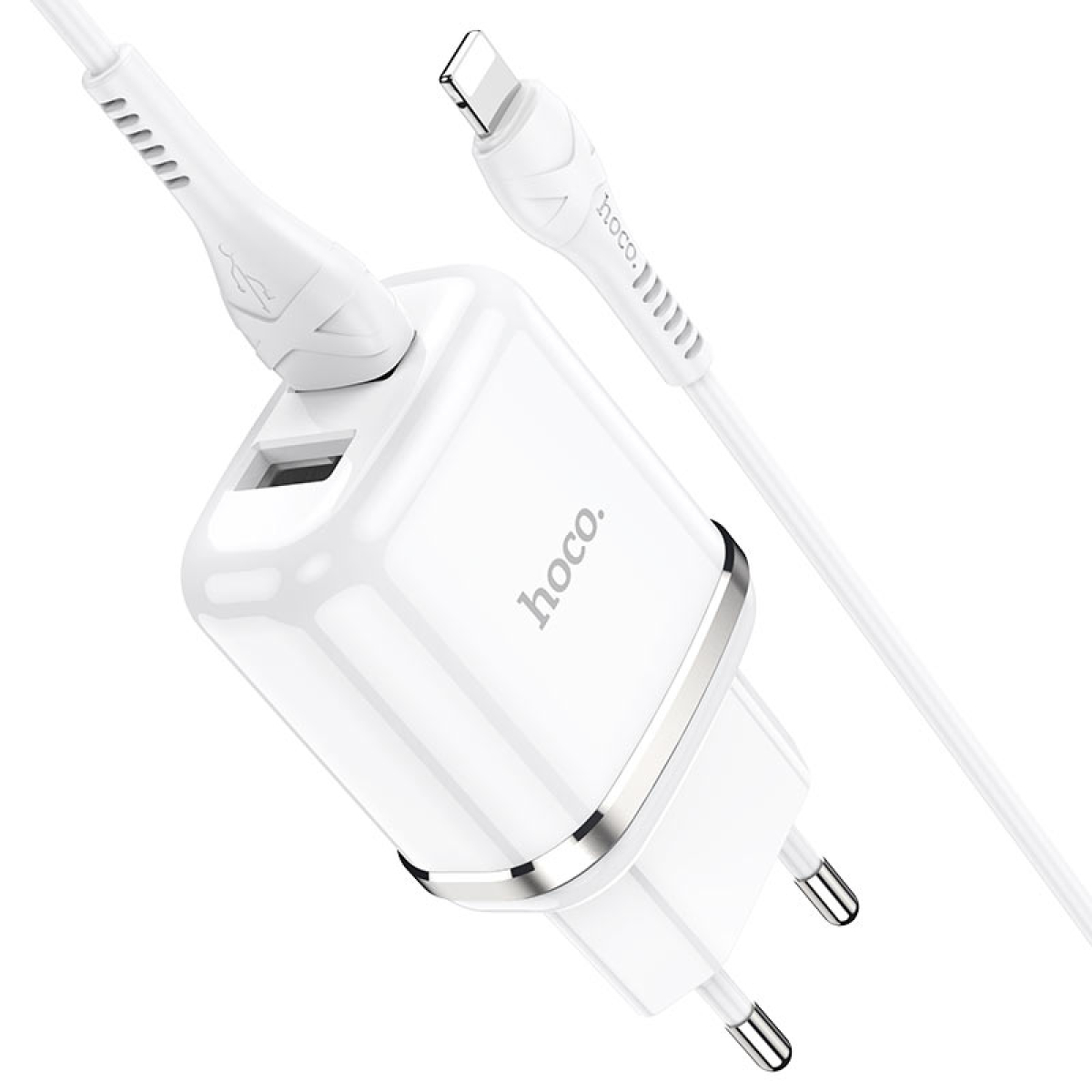 Φορτιστής με Θύρες 2xUSB 2.4A & Καλώδιο Lightning Hoco N4 Aspiring