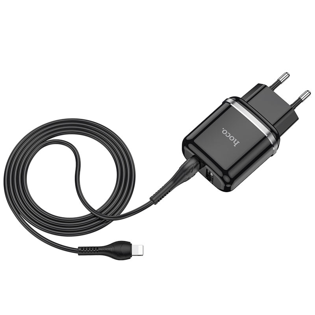 Φορτιστής με Θύρες 2xUSB 2.4A & Καλώδιο Lightning Hoco N4 Aspiring
