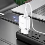 Φορτιστής με Θύρες 2xUSB 2.4A & Καλώδιο Lightning Hoco N4 Aspiring