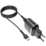 Φορτιστής με Θύρες 2xUSB 2.4A & Καλώδιο Type-C Hoco N4 Aspiring