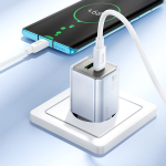 Φορτιστής PD20W Με Θύρες Type-C & USB-A Και Καλώδιο Type-C σε Type-C Hoco N46 Glorious