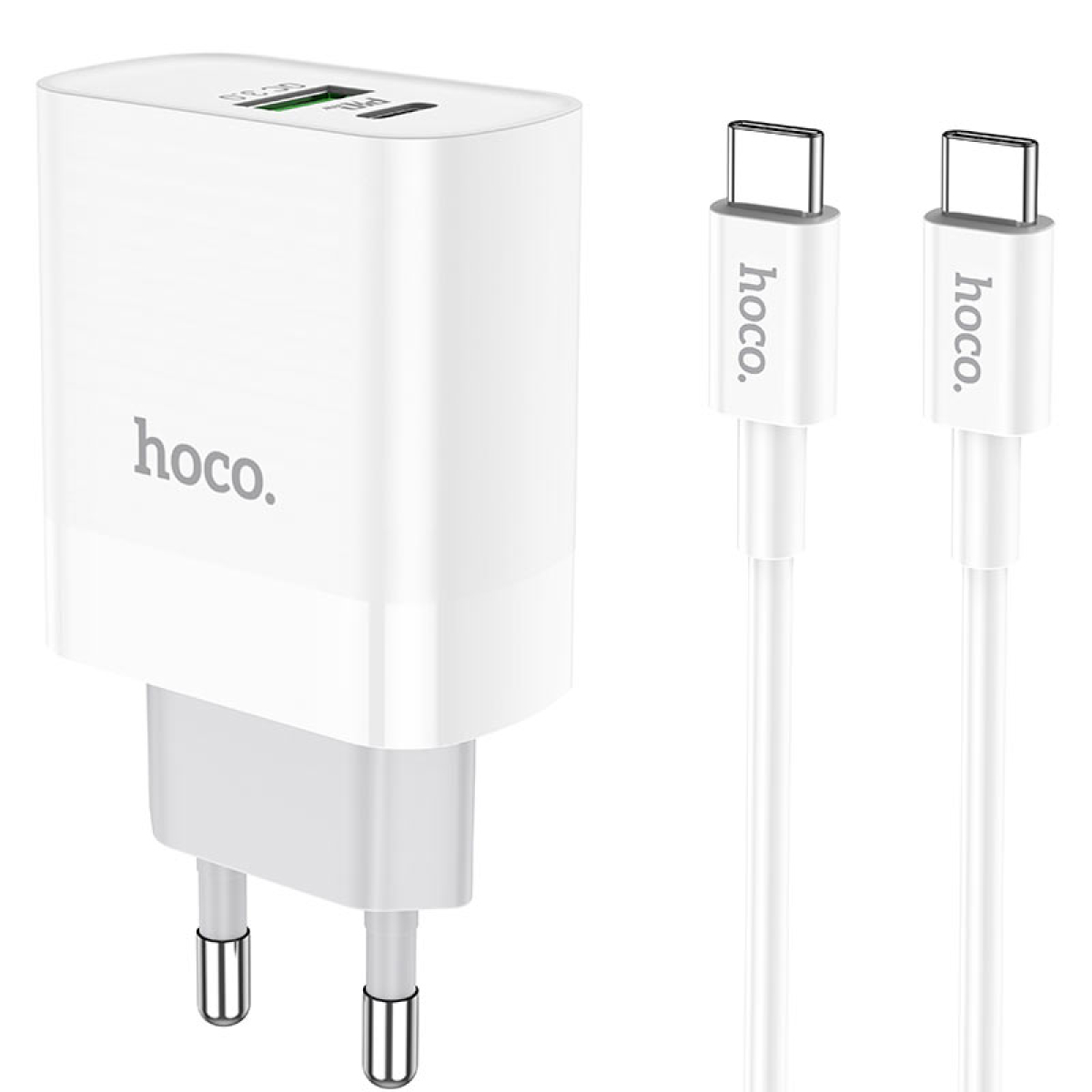 Φορτιστής PD20W & QC3.0 Με Θύρες USB-A & Type-C Και Καλώδιο Type-C Hoco C80A Rapido