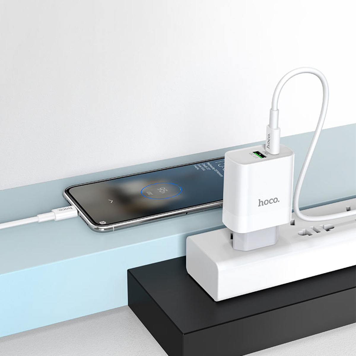 Φορτιστής PD20W & QC3.0 Με Θύρες USB-A & Type-C Και Καλώδιο Type-C Hoco C80A Rapido