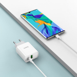 Φορτιστής PD20W & QC3.0 Με Θύρες USB-A & Type-C Και Καλώδιο Type-C Hoco C80A Rapido