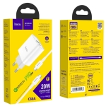 Φορτιστής PD20W & QC3.0 Με Θύρες USB-A & Type-C Και Καλώδιο Type-C Hoco C80A Rapido