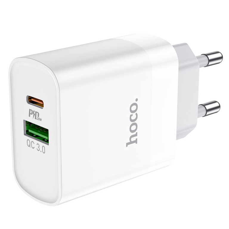 Φορτιστής PD20W + QC3.0 Με Θύρες USB & Type-C Hoco C80A Rapido