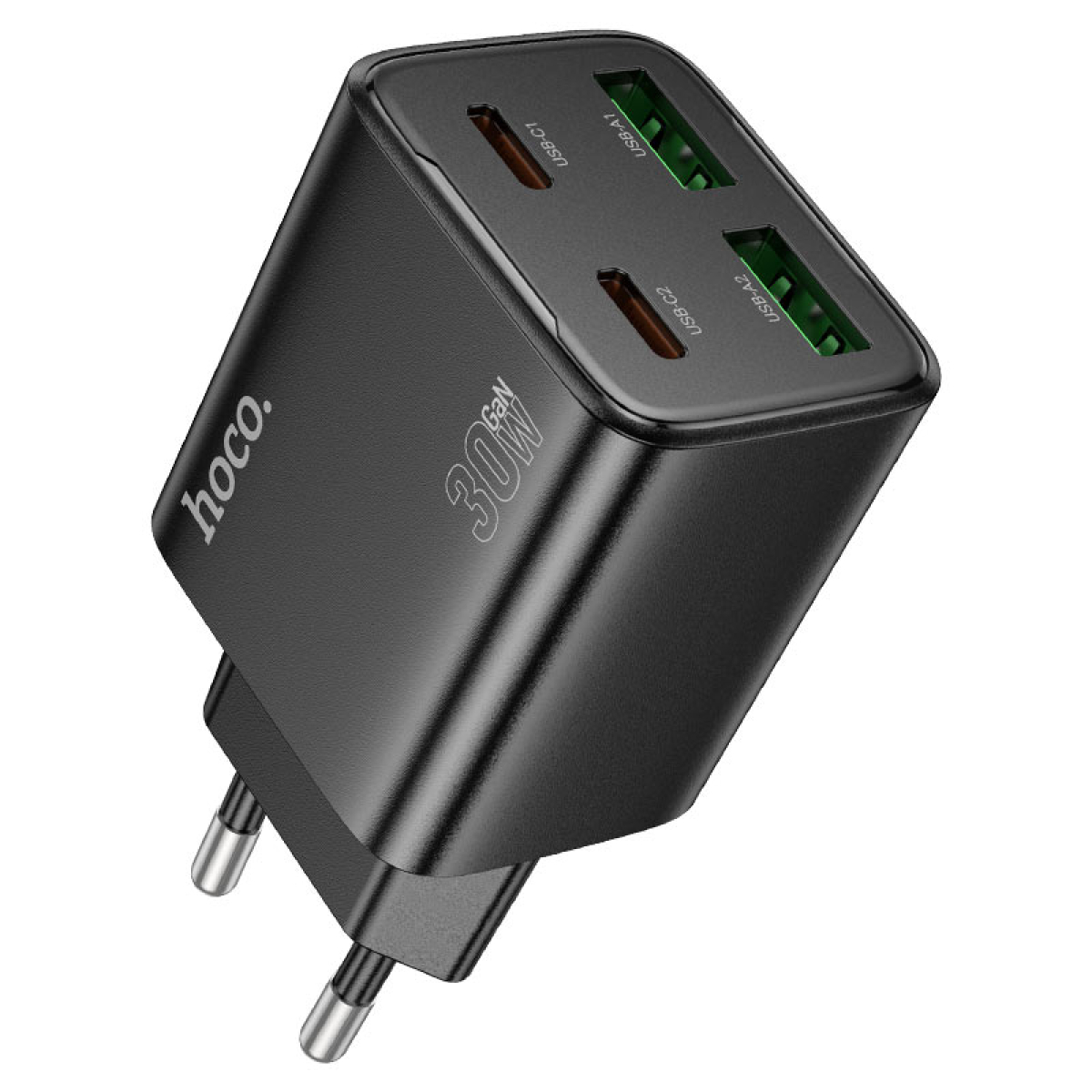 Φορτιστής PD30W Με 2 Θύρες Type-C & 2 Θύρες USB-A Hoco N56 Fundador
