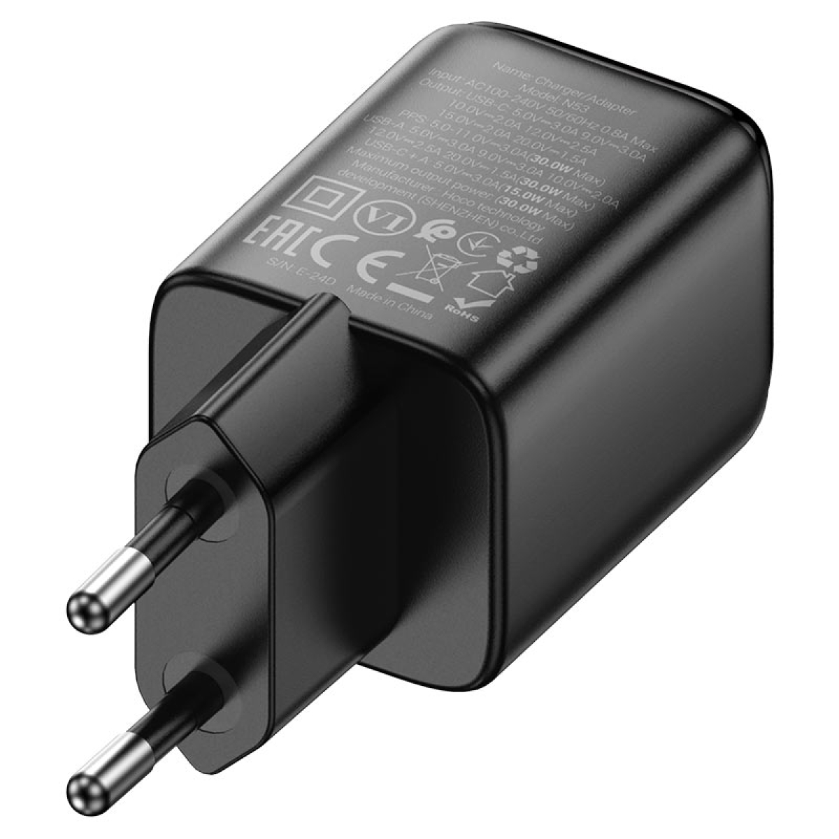 Φορτιστής PD30W Με Θύρες USB-A &Type-C Hoco N53 Monsoon