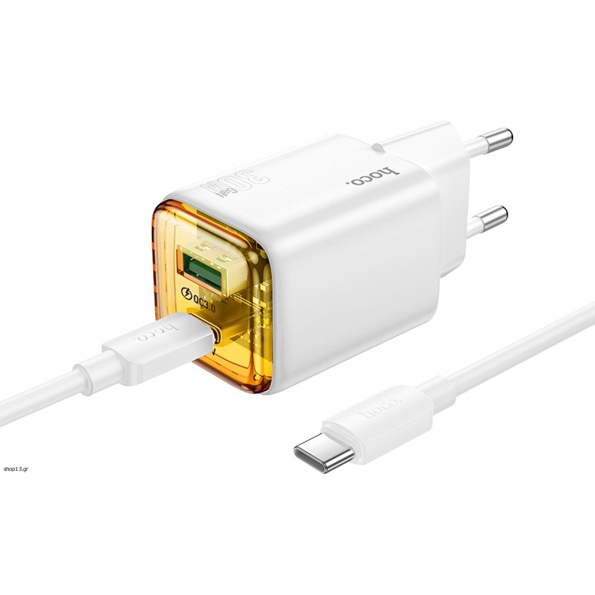 Φορτιστής PD30W Με Θύρες USB-A & Type-C και Καλώδιο Type-C Hoco N53 Monsoon