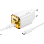 Φορτιστής PD30W Με Θύρες USB-A & Type-C και Καλώδιο Type-C Hoco N53 Monsoon