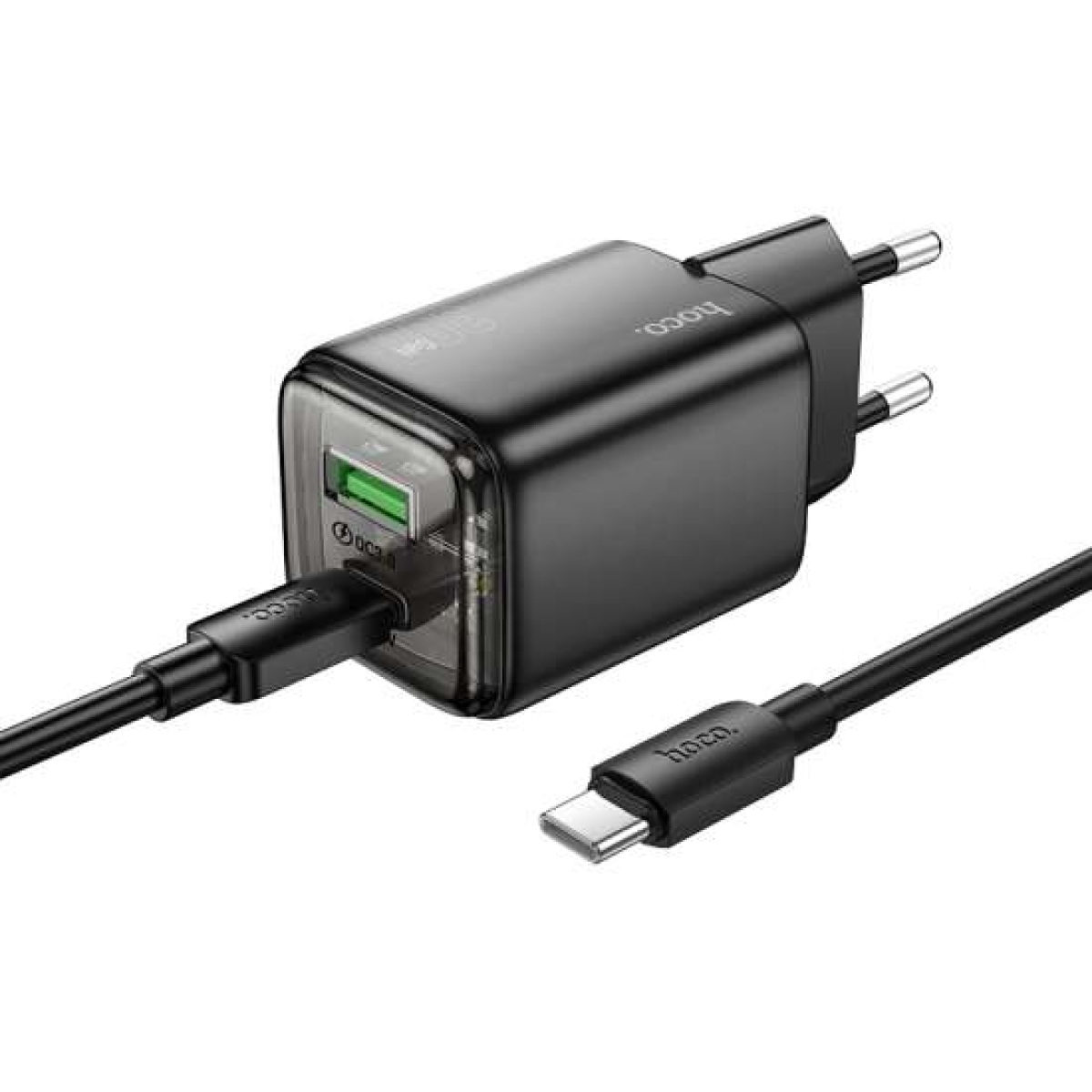 Φορτιστής PD30W Με Θύρες USB-A & Type-C και Καλώδιο Type-C Hoco N53 Monsoon