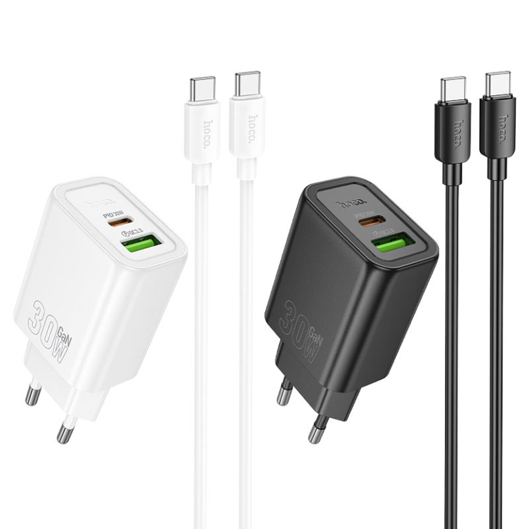 Φορτιστής PD30W Με Θύρες USB-A & Type-C και Καλώδιο Type-C Hoco N63 Gentle