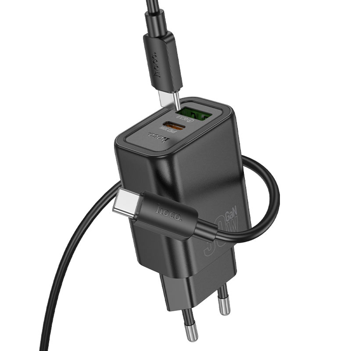 Φορτιστής PD30W Με Θύρες USB-A & Type-C και Καλώδιο Type-C Hoco N63 Gentle