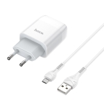 Φορτιστής Τοίχου 2xUSB-A με Καλώδιο Micro-USB Hoco C73A Glorious