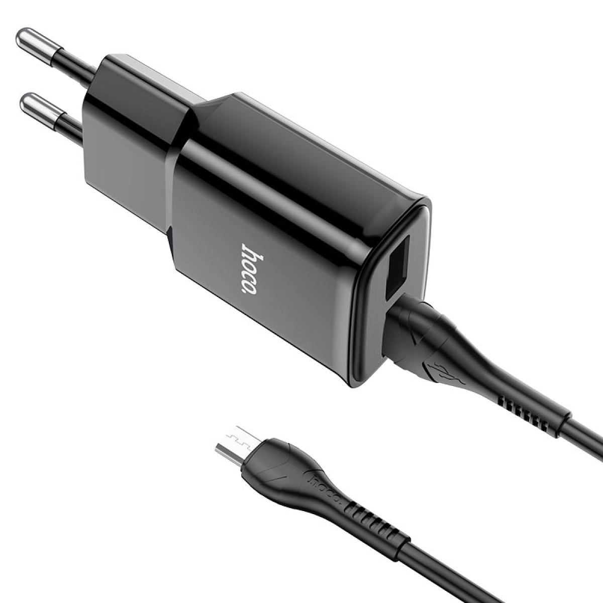 Φορτιστής Τοίχου 2xUSB-A με Καλώδιο Micro-Usb Hoco C88A Star Round