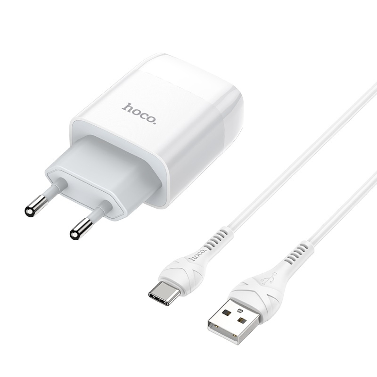 Φορτιστής Τοίχου 2xUSB-A με Καλώδιο Type-C Hoco C73A Glorious