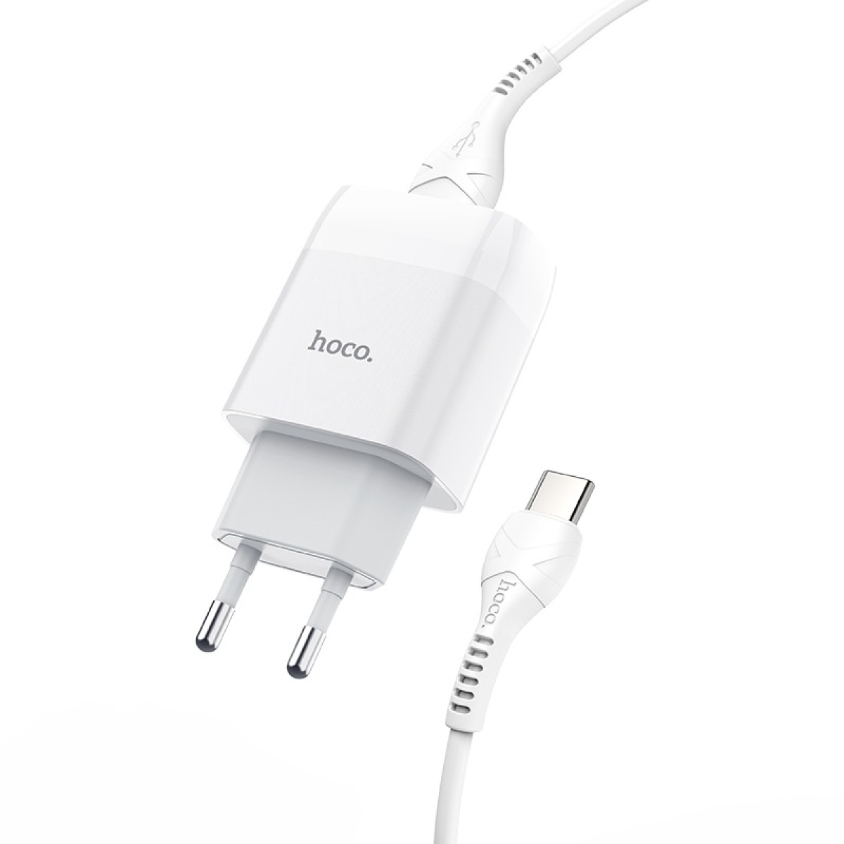 Φορτιστής Τοίχου 2xUSB-A με Καλώδιο Type-C Hoco C73A Glorious