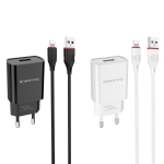 Φορτιστής Τοίχου USB-A 2.1A με Καλώδιο Lightning Borofone BA20A Sharp