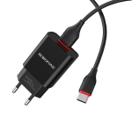 Φορτιστής Τοίχου USB-A 2.1A με Καλώδιο USB-C Borofone BA20A Sharp