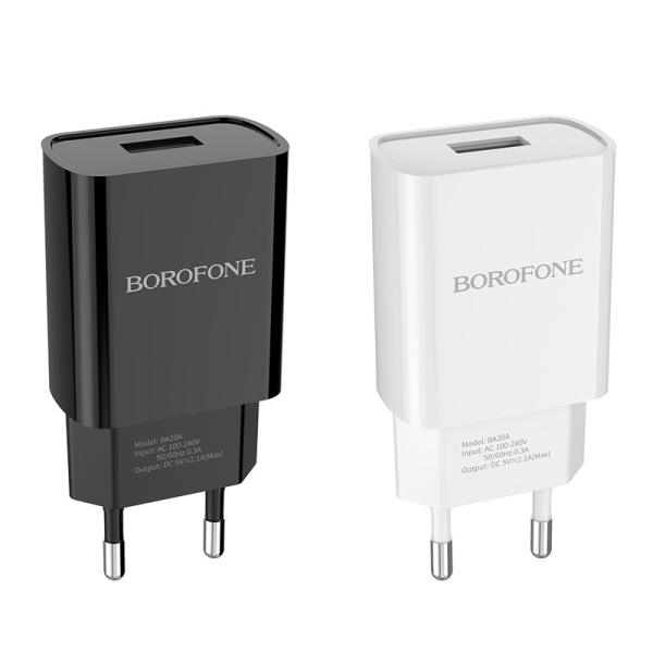 Φορτιστής USB 2.1A Borofone BA20A Sharp EU