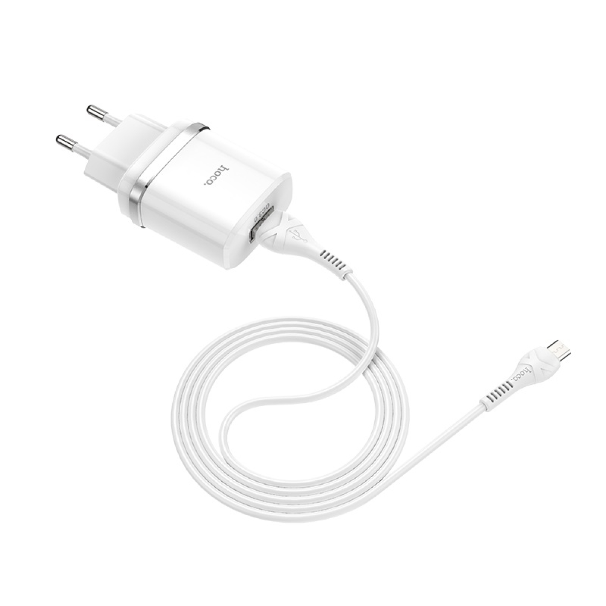 Φορτιστής USB-A 18W Με Καλώδιο Micro-USB Hoco C12Q Smart