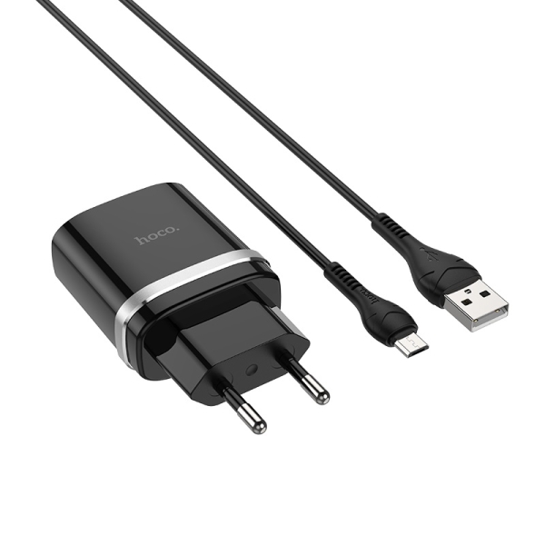 Φορτιστής USB-A 18W Με Καλώδιο Micro-USB Hoco C12Q Smart