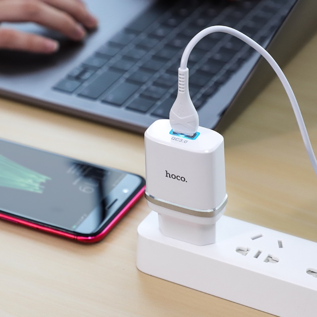 Φορτιστής USB-A 18W Με Καλώδιο Micro-USB Hoco C12Q Smart