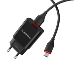 Φορτιστής USB-A 2.1A με Καλώδιο Micro-Usb Borofone BA20A Sharp