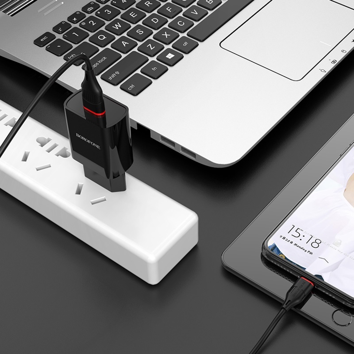 Φορτιστής USB-A 2.1A με Καλώδιο Micro-Usb Borofone BA20A Sharp