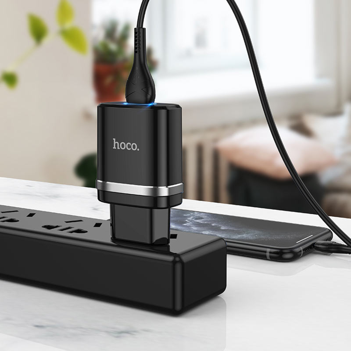 Φορτιστής USB-A 2.4A με Καλώδιο Lightning Hoco N1 Ardent