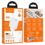 Φορτιστής USB-A & 2x Type-C 65W Με Καλώδιο Type-C Hoco N51 Scenery