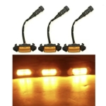 Φώτα LED Μάσκας 12-24V Universal – Πορτοκαλί Με Καλωδίωση Σετ 3 Τεμαχίων