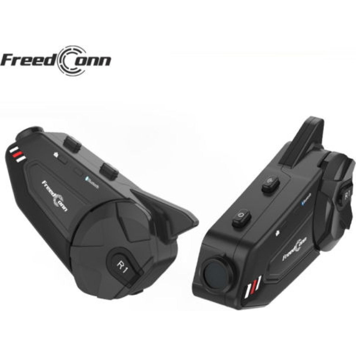 FreedConn R1 Plus E Κάμερα Πορείας 1080P/WiFi Αναμετάδοση/Ενδοεπικοινωνία Μονή για Κράνος Μηχανής 1000m για έως 6 χρήστες