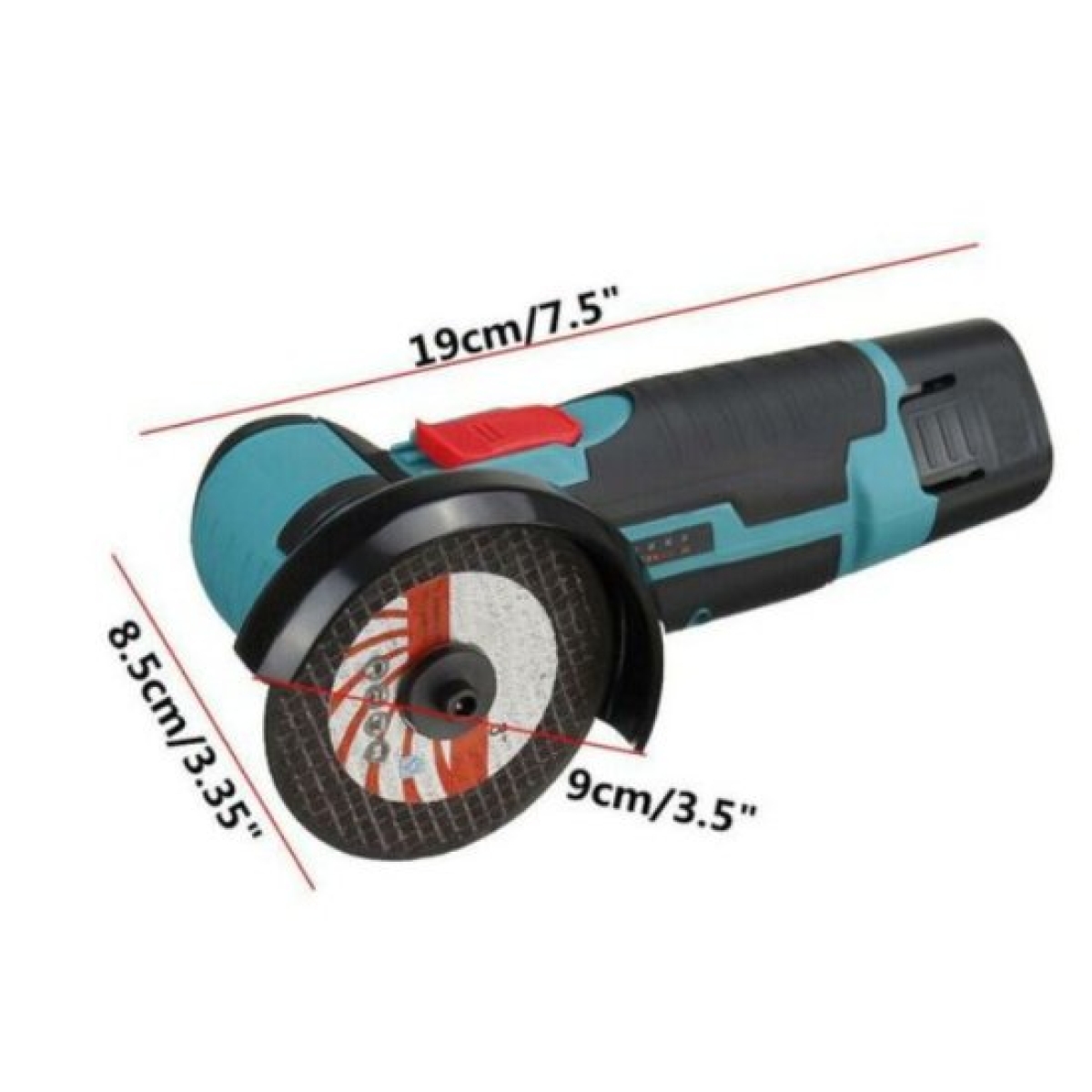 Γωνιακός Τροχός HL18668-180 με 2 Μπαταρίες LI-ION 12V