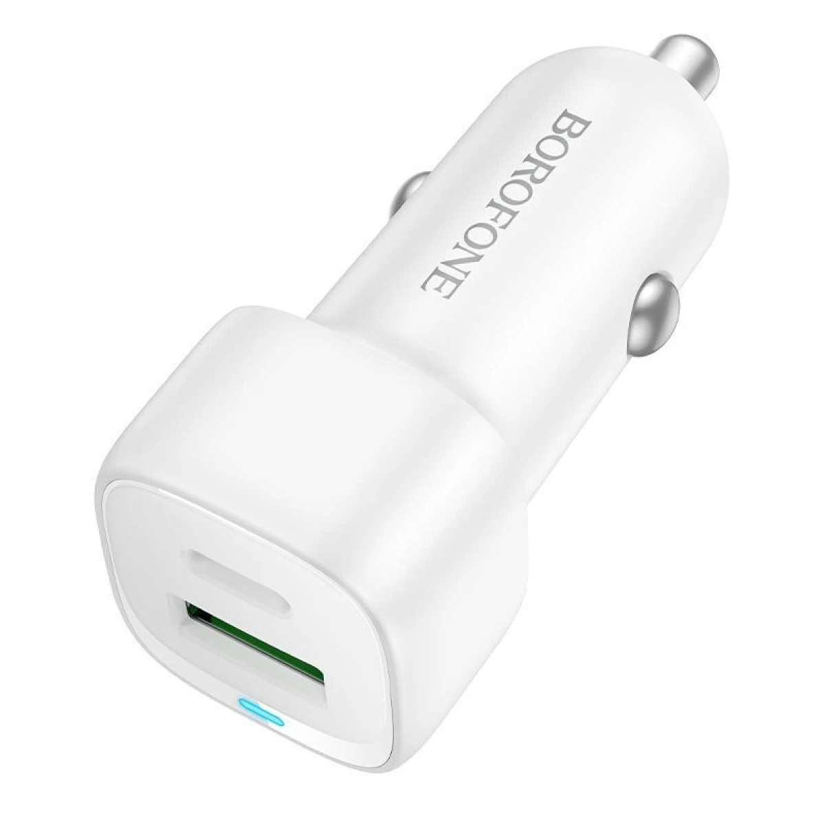 Γρήγορος Φορτιστής Αυτοκινήτου QC3.0 +PD38W Με Καλώδιο Type-C 1m Λευκό BOROFONE BZ34B