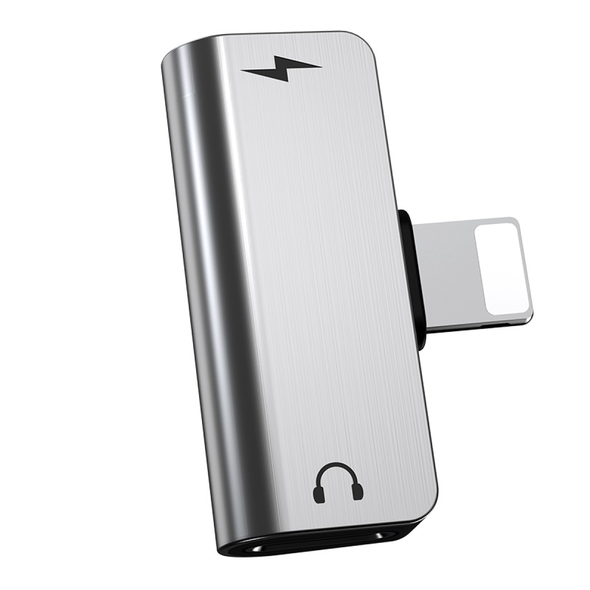 Hoco LS24 Dual Lightning Adapter – Αντάπτορας Ήχου & Φόρτισης για iPhone - Ασημί