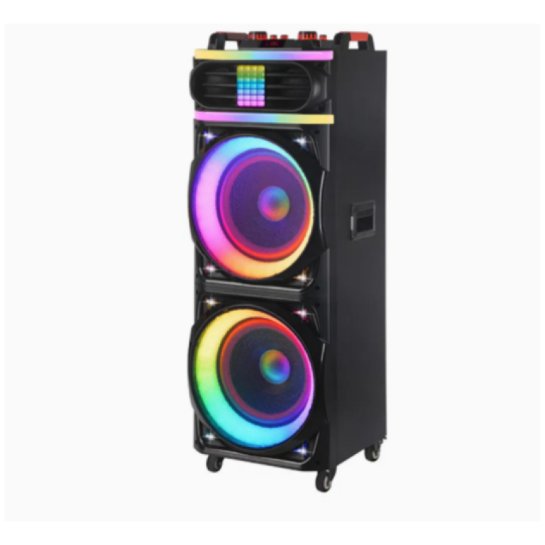 Bluetooth Ηχείο Karaoke NDR-1226 2x12" 100W με 2 Ασύρματα Μικρόφωνα & Τηλεχειριστήριο – Μαύρο
