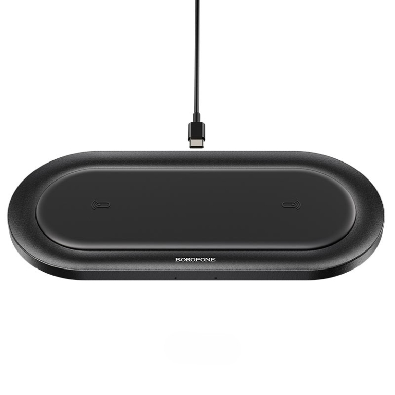 Borofone BQ7 Διπλός Ασύρματος Φορτιστής 10W – Γρήγορη Φόρτιση Qi για Κινητά & TWS
