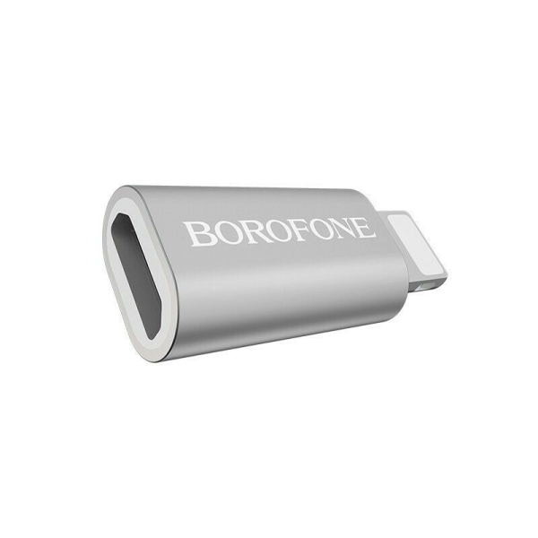 Borofone BV5 Μετατροπέας Micro USB σε Lightning – Ασημί, Φόρτιση & Συγχρονισμός Δεδομένων